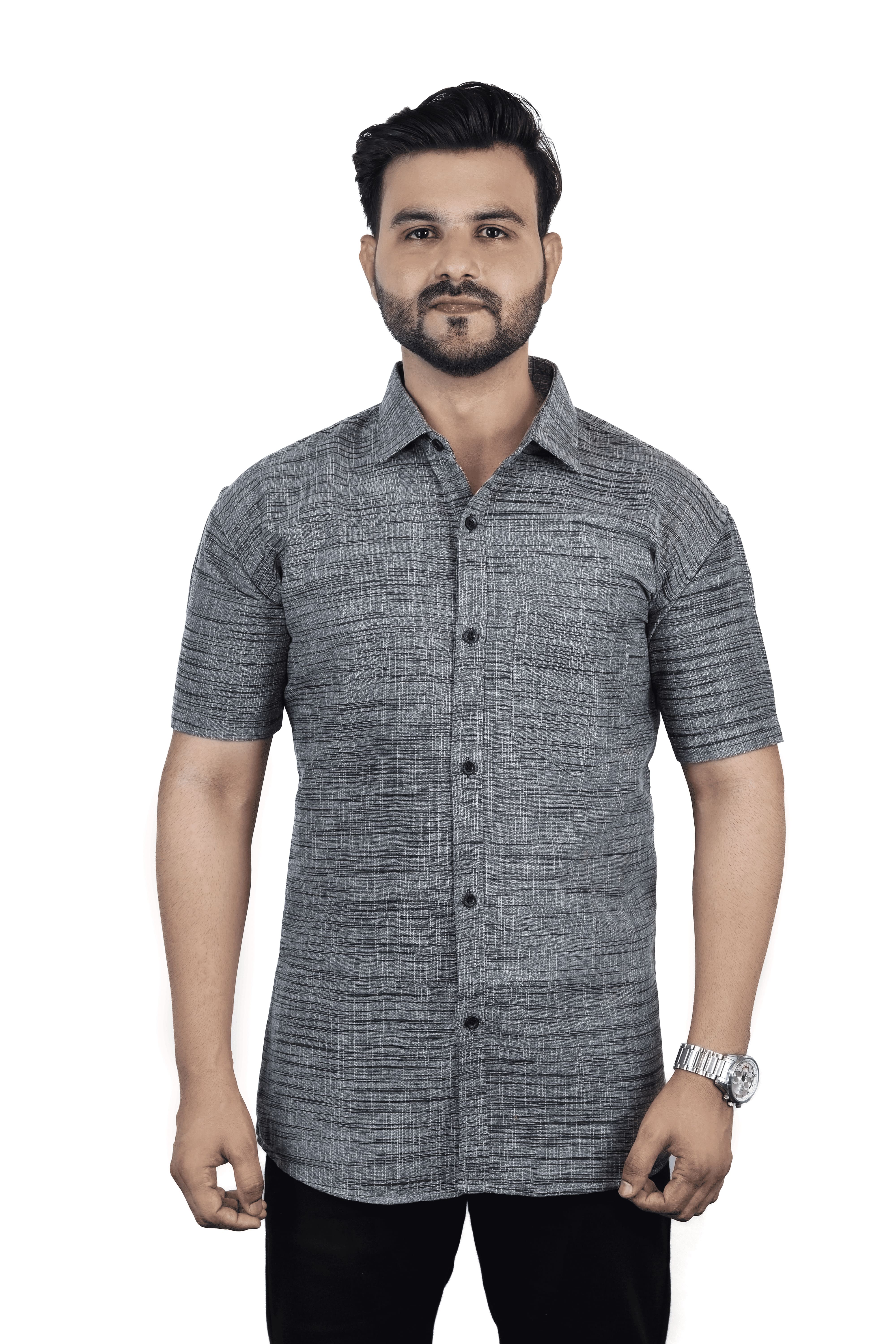 Khadi Cotton Shirt Half Sleeves